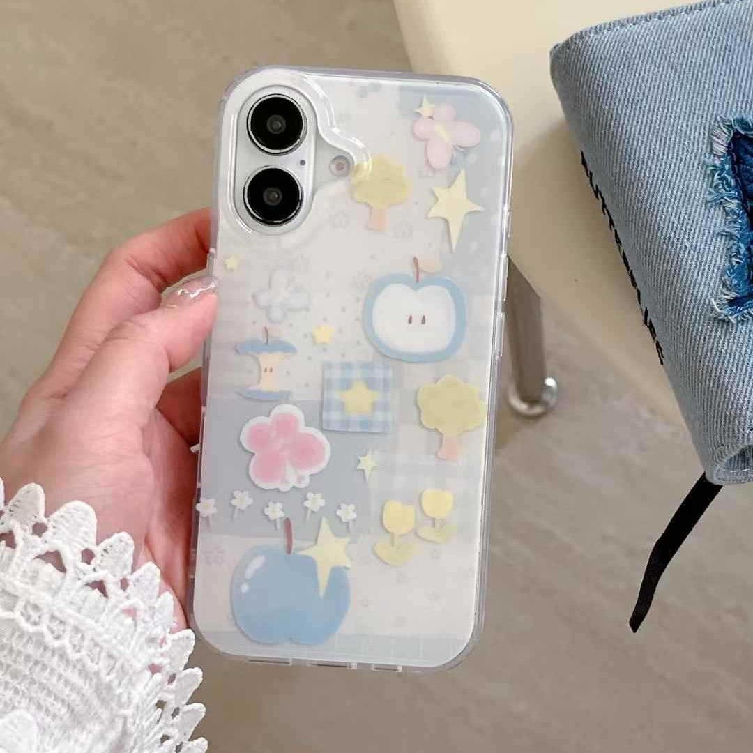 Gentle viento ins empalme azul manzana apple iphone15/16ProMax Apple 14 funda para teléfono móvil 13 femenino 16 nuevo
