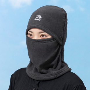 Hat Women's Autumn and Winter Neck Protection Scarf Integrated Outdoor Riding All-inclusive Warm-keeping Artifact Windproof Cold-proof Mask Hat
