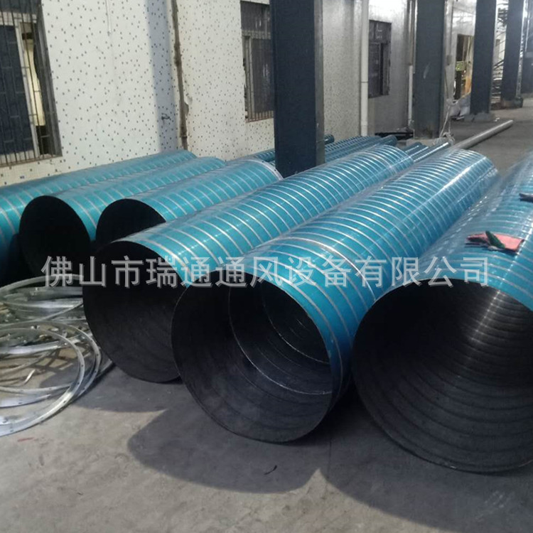 不锈钢螺旋风管 圆形通风管 车间排风管工业除尘排烟管道安装