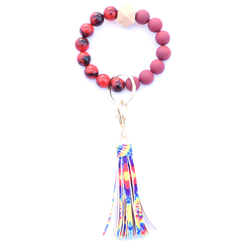 Simple Style Tie Dye Wood Tassel Unisex Bracelets 1 Piece display picture 23