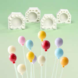 立体气球翻糖硅胶模具爱心棒棒糖儿童节生日蛋糕装饰模具巧克力模