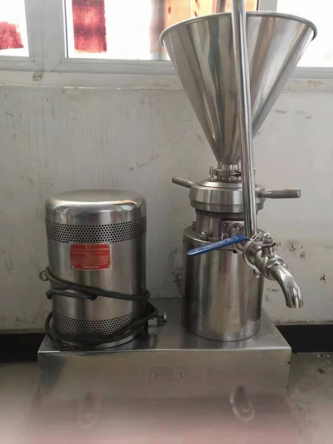 出售二手胶体磨不锈钢实验室胶体磨研磨机 二手篮式卧式砂磨机