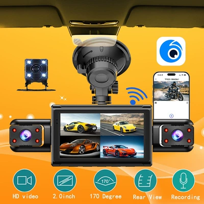 Driving recorder – Cross-border high-definition 4-camera dashcam with interior