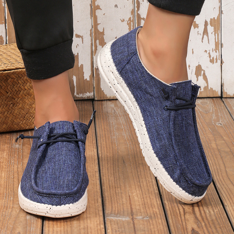 Cross-border Xiyin Best-selling Large-size Canvas Casual Shoes For Men, Canvas Men Loafers_vogvips.com