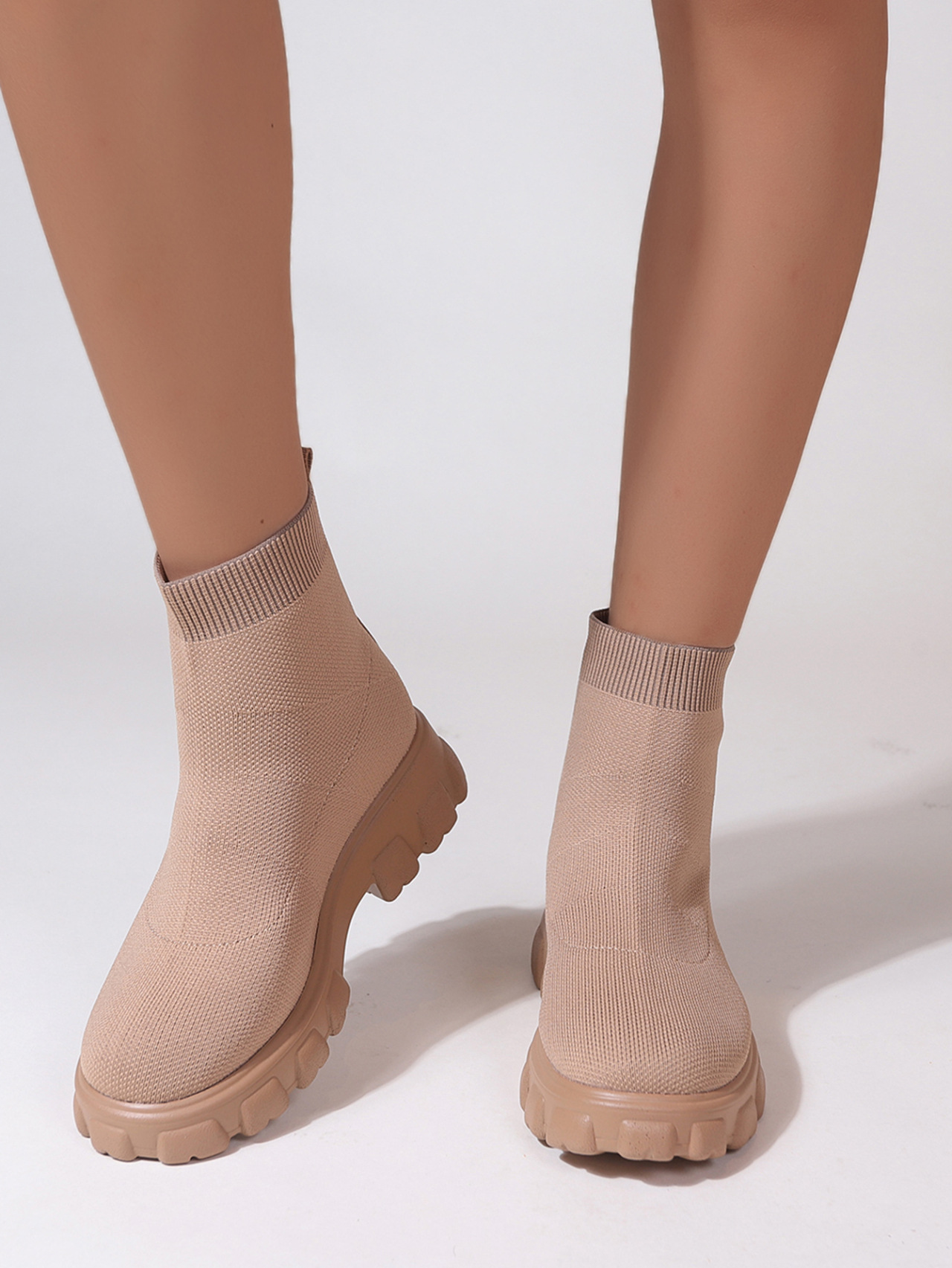 New high top casual short boots women's large size women's shoes autumn and winter_voghion.com