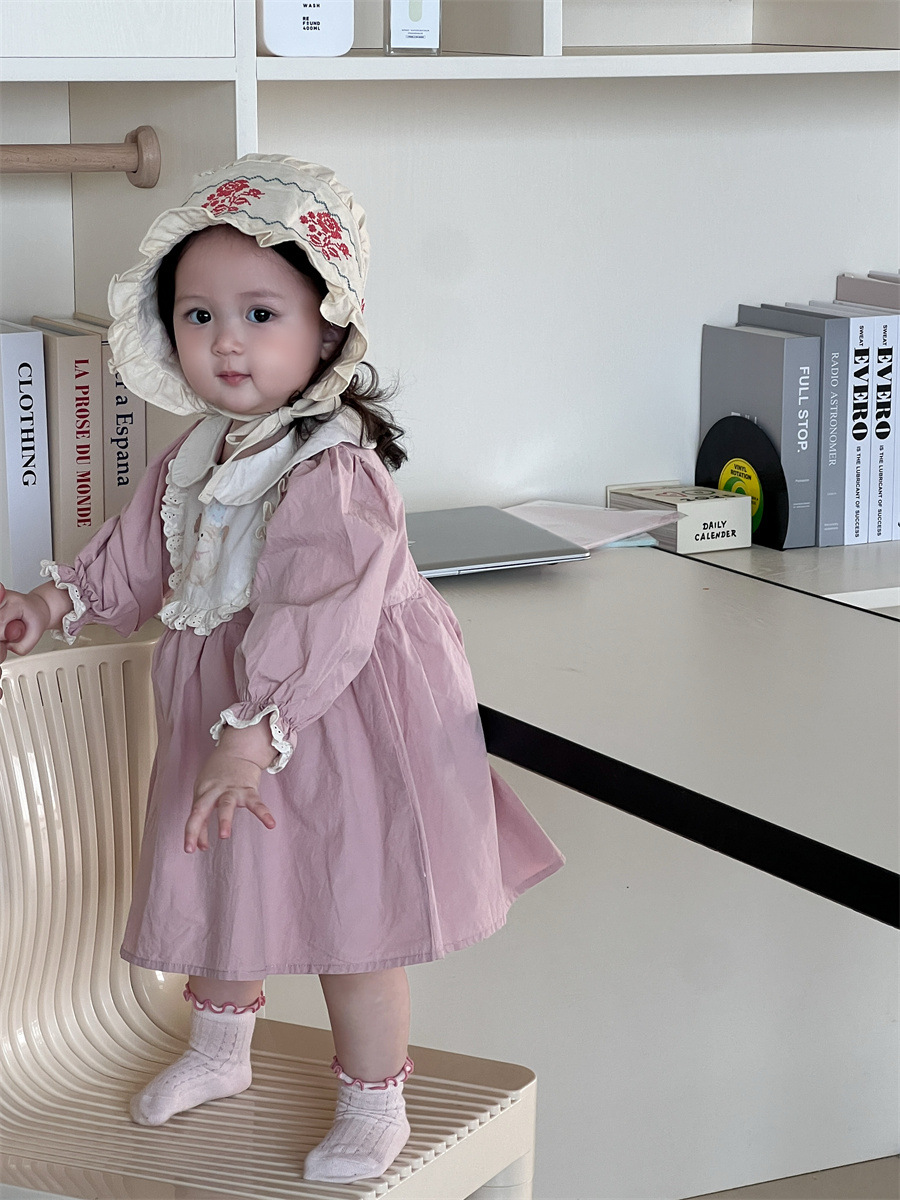 Vestido de niña primavera 2026 nueva falda de primavera ropa infantil coreana ropa de primavera bebé vestido de princesa infantil