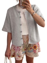 F 7701 Long Sleeve Knit Cardigan ᘿ��_������ �羳����