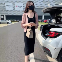 薄款针织开衫短外套女2024夏季新款冰丝外搭披肩配吊带裙罩衫上衣
