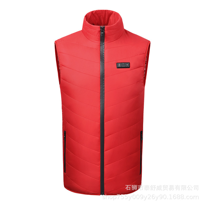 Transfronterizos chaleco de calefacción eléctrica suministro 11 zona tres interruptores de control chaleco de calor inteligente chaleco de algodón eléctrico chaleco