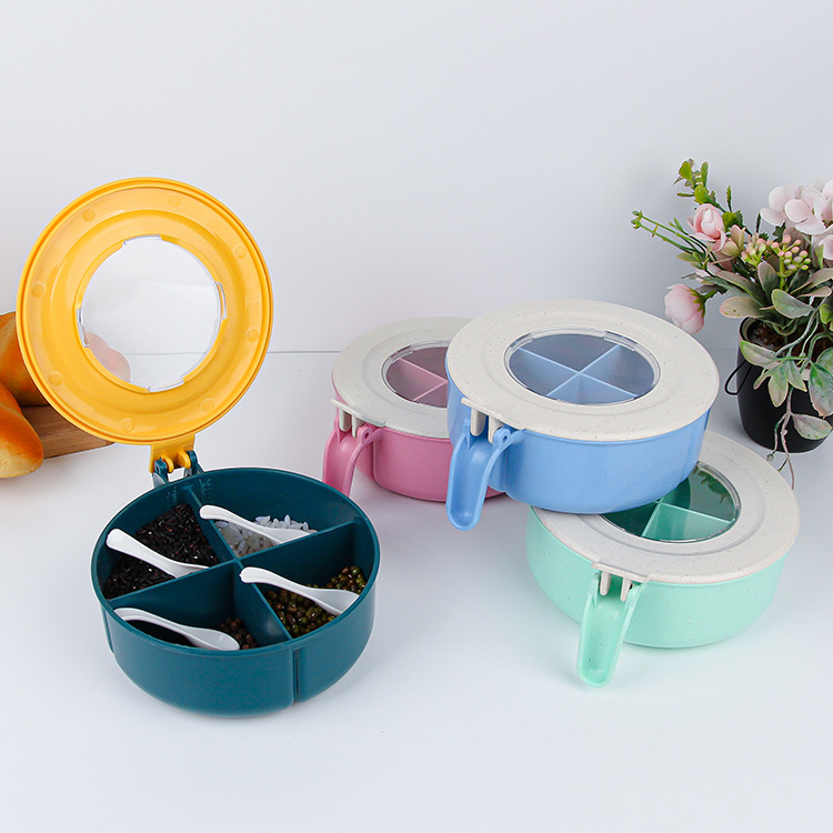 Scatola per condimento in paglia di grano Scatola per condimento per cucina domestica Scatola per condimento Zucchero Msg Sale Scatola per la conservazione dello zucchero_voghion.com