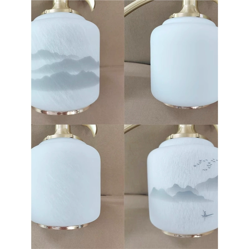 Аксессуары для освещения гостиной, новая люстра в стиле шинуазри, чехол в виде ракушки в стиле шинуазри, патрон E27, крышка из матового стекла «сделай сам»