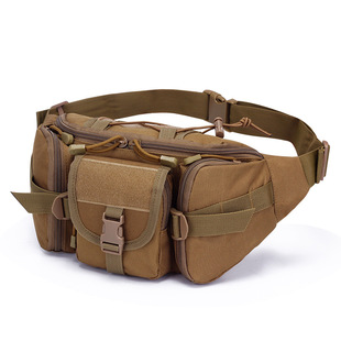 Cross-border outdoor cycling camouflage waist bag multifunctional tactical waist bag sports travel mountaineering waist bag factory wholesale