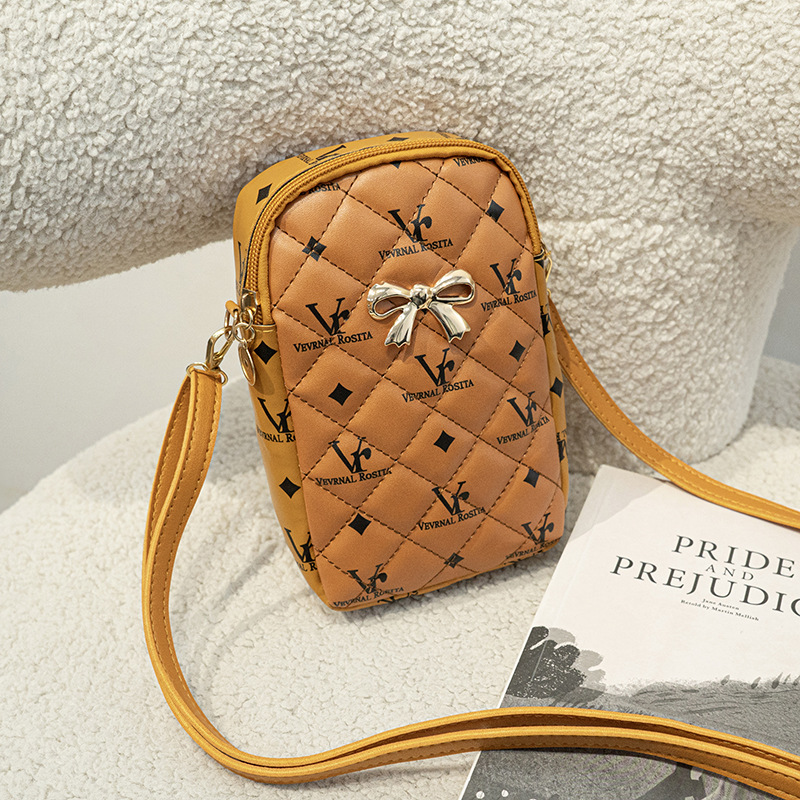 Bolso de hombro con estampado retro 2024 nuevo bolso de mujer de comercio exterior bolso de bolsa de dama bolso de teléfono móvil de alta gama para mujer