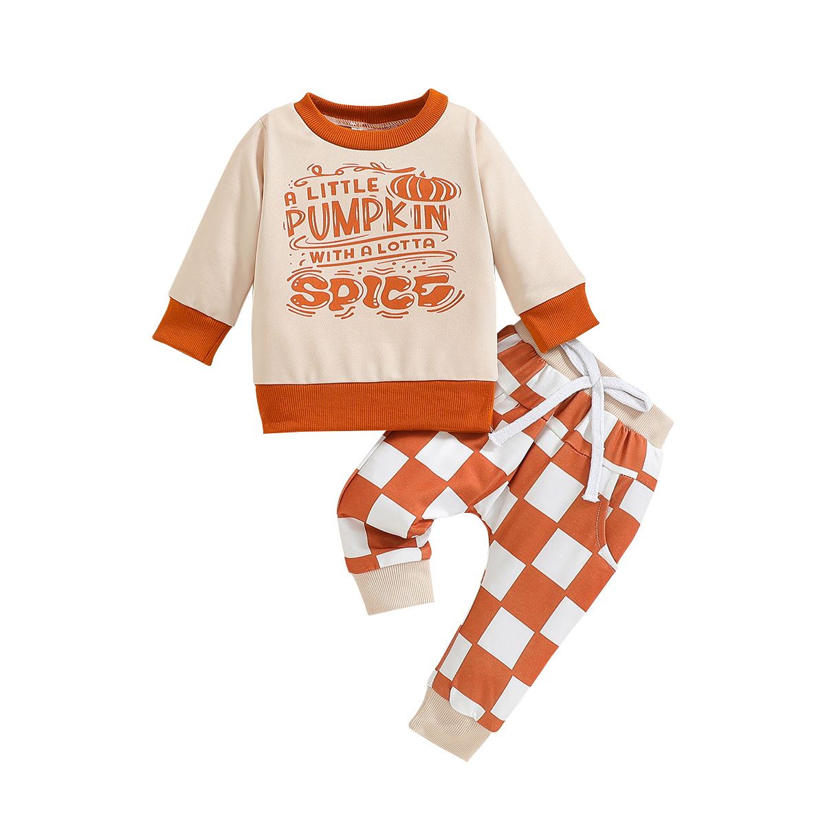 Conjunto de dos piezas de sudadera y pantalones con capucha para bebé de otoño con ropa infantil de Halloween de Samgamibaby_voghion.com