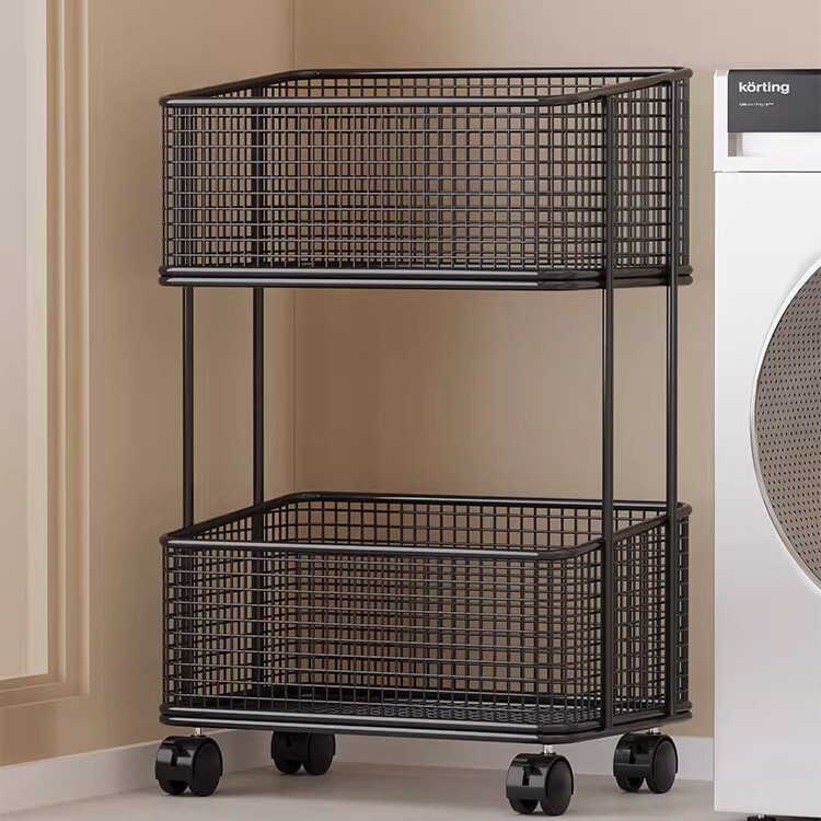Bathroom Storage Rack, Special Storage Rack for the Side of the Washing Machine, Floor-Standing Multi-Functional Trolley, Washroom Storage Rack