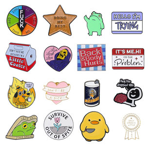 Creative customer exclusive link 16 suit clothing accessories series brooch collar pin metal badge