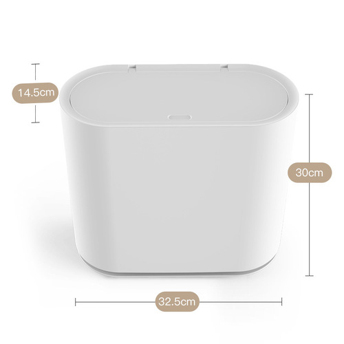 Wholesale household push-to-open flip-top plastic high-end double-layer trash can living room for dry and wet separation dustbin