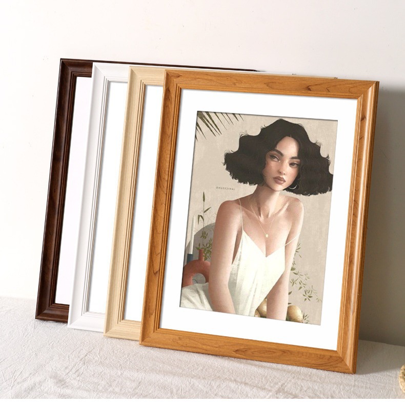 Retro small photo frame washing table A4 mounting frame Photo Wall photo frame 7 inch 8 inch 10 inch A3