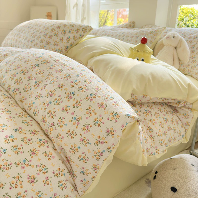 Duvet Cover Set (Fresh) Double-Layer Bedspread, 3–4 Piece Options, Multiple Patterns & Sizes