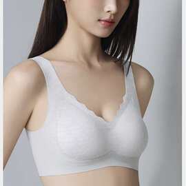 婷婷722-1#全固定无痕薄杯背心内衣M-2XL柔软舒适尾货文胸批发跑