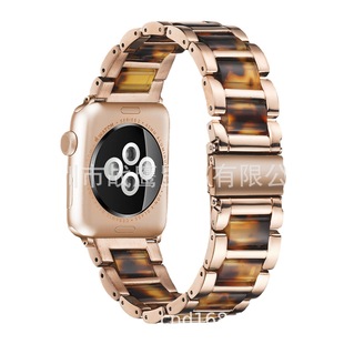 Suitable for 2024 Explosive Apple Watch Band Apple Watch 5 Generation Vigor Fashion New Resin Steel Band Strap