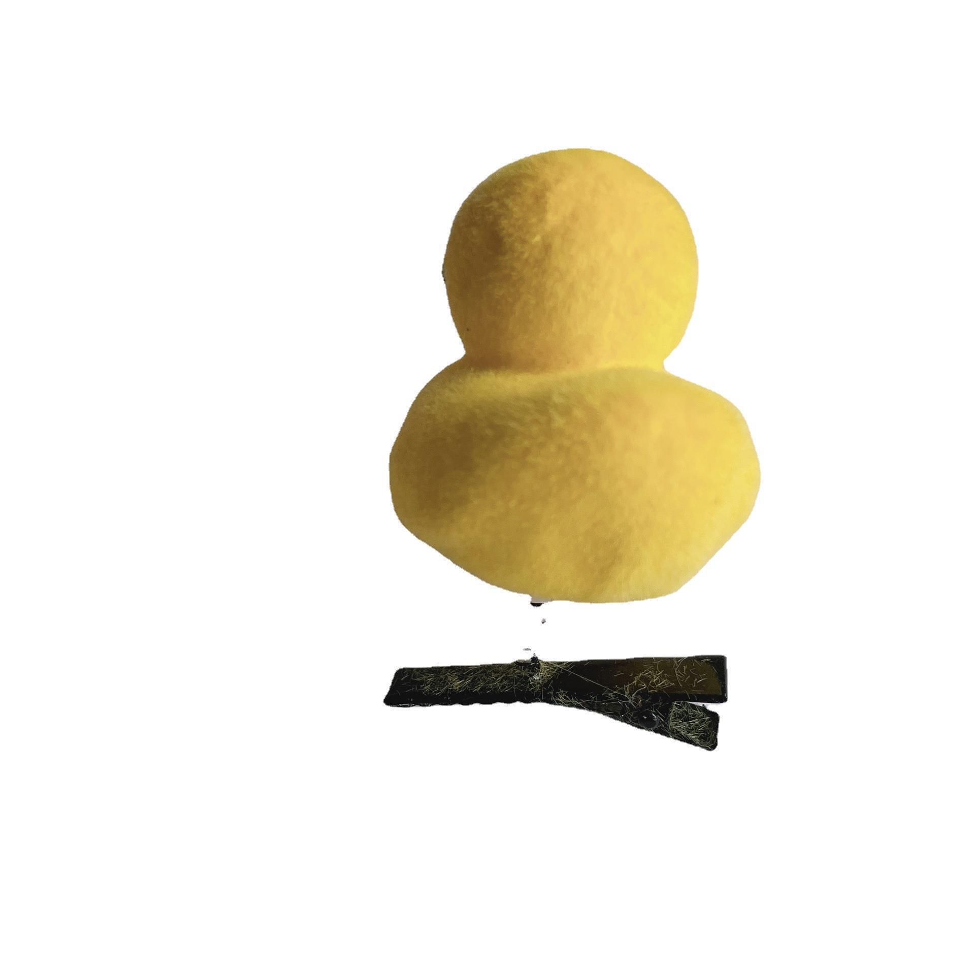 New Model of Rhubarb Promotional Qr Code Small Gifts Student Prizes Spring Hair Small Yellow Duck Flocked Hair Accessories Hairpin Duck Hair Clip
