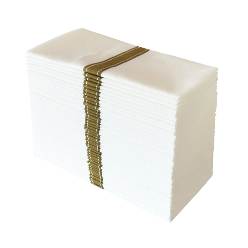 Shengbo disposable striped cutlery bag dust-free napkin hotel western restaurant mouth cloth wedding banquet placemat wholesale