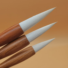 Ancient style sheep hair brush, large, medium and small size regular script iron wire seal script calligraphy practice sheep hair brush with added construction 