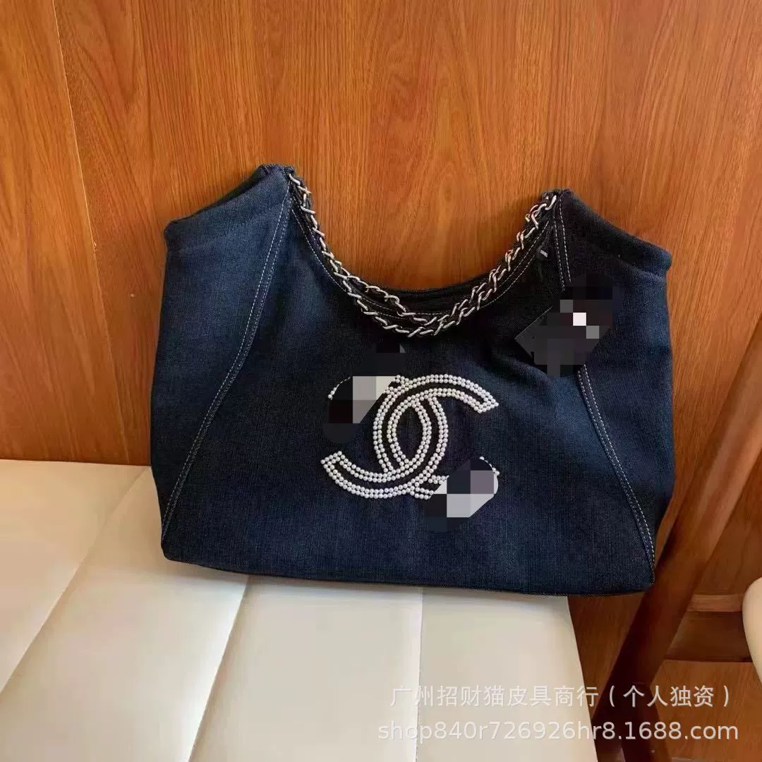 2024, новая средневековая джинсовая сумка-тоут с небольшим ароматом, большая вместительная сумка для покупок на плечо, подмышки, сумка в стиле ретро для женщин