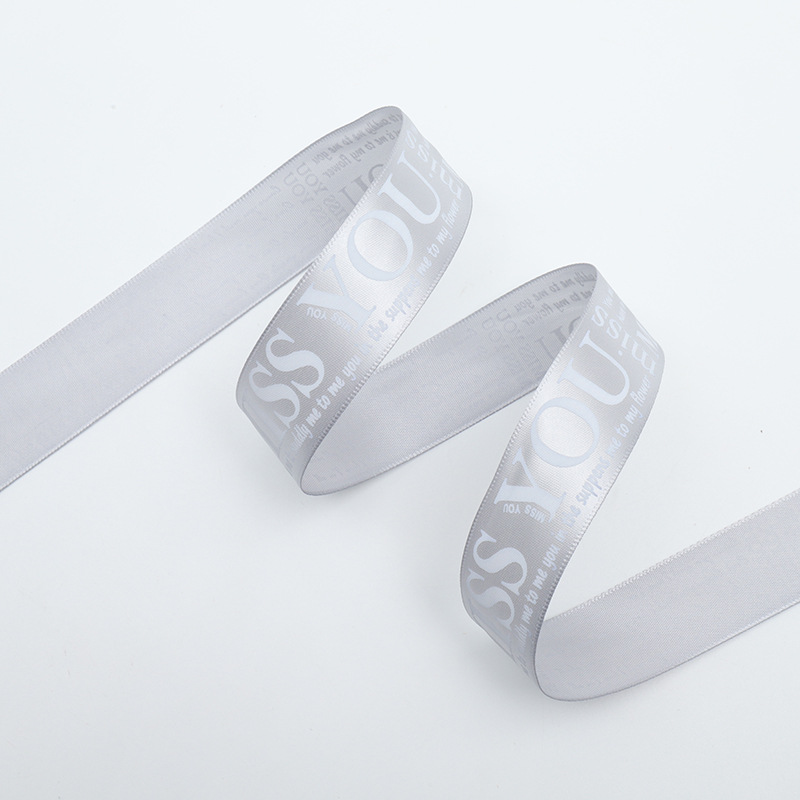 2,5 cm flor floral caja de regalo cinta de poliéster pastel DIY arco cinta sólo para usted letra inglesa cinta