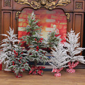 圣诞节装饰用品55厘米红果松果小圣诞树前台桌面橱窗场景布置摆件