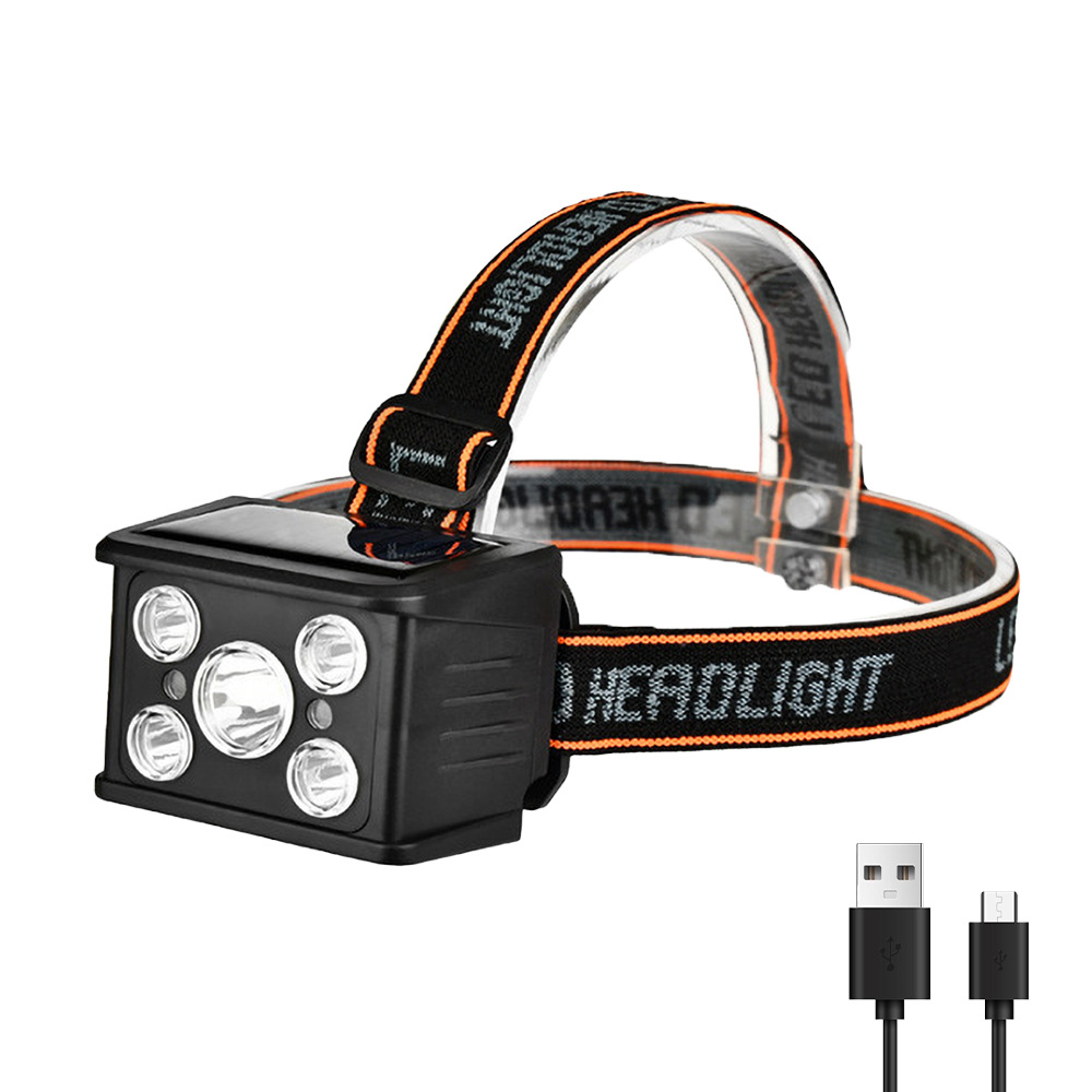 luz solar al aire libre luz intensa luz intensa luz multifuncional alta luz recargable tipo lámpara de minería iluminación lámpara de pesca