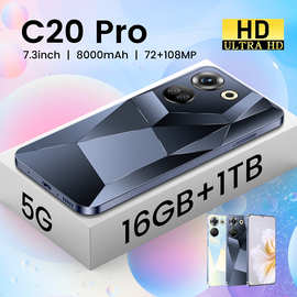跨境爆款手机C20Pro3+64G7.3大屏 wish速卖通 shopee智能手机新品