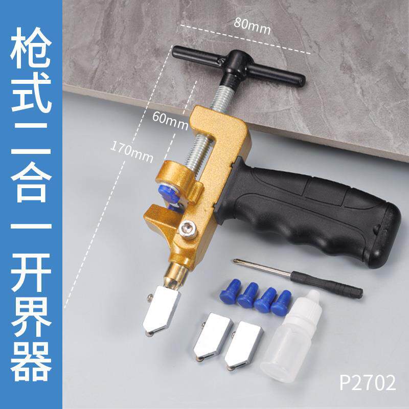 Cuchillo de vidrio grueso de corte multifuncional de apertura de diamante para azulejos tipo rodillo con mano