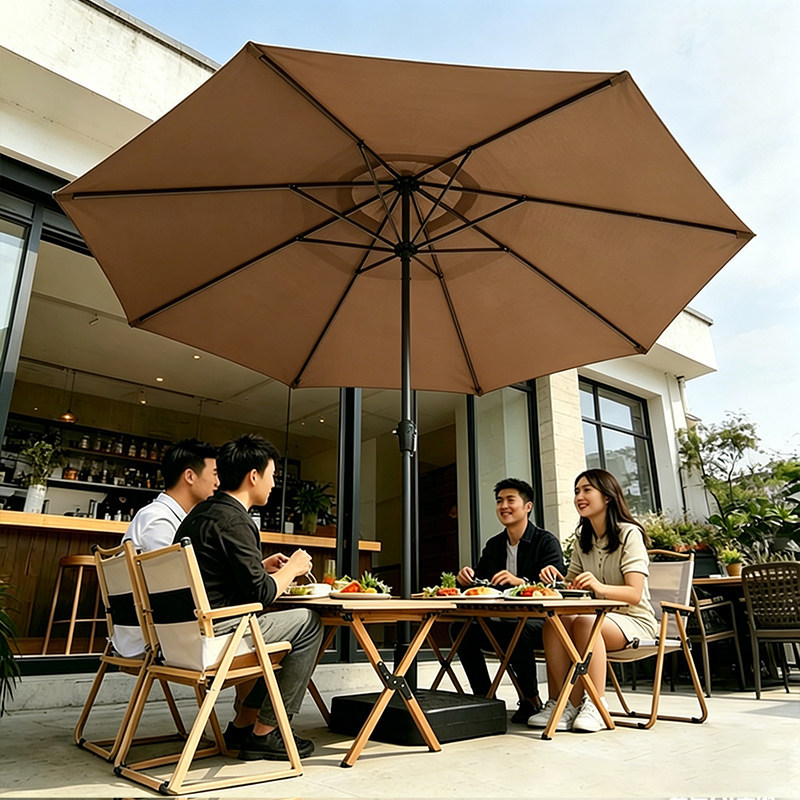 Sombrilla de Protección Solar para Exteriores, Parasol Grande para Publicidad, Sombrilla de Centro para Puestos, Sombrilla Impermeable para Patio, Sombrilla Romana para Balcón