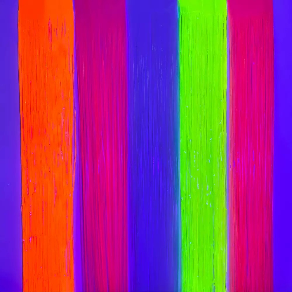 Cross-Border Fluorescent Macaron Rain Curtain Fluorescent Concert Party Decoration Evening Scene Setup Door Curtain