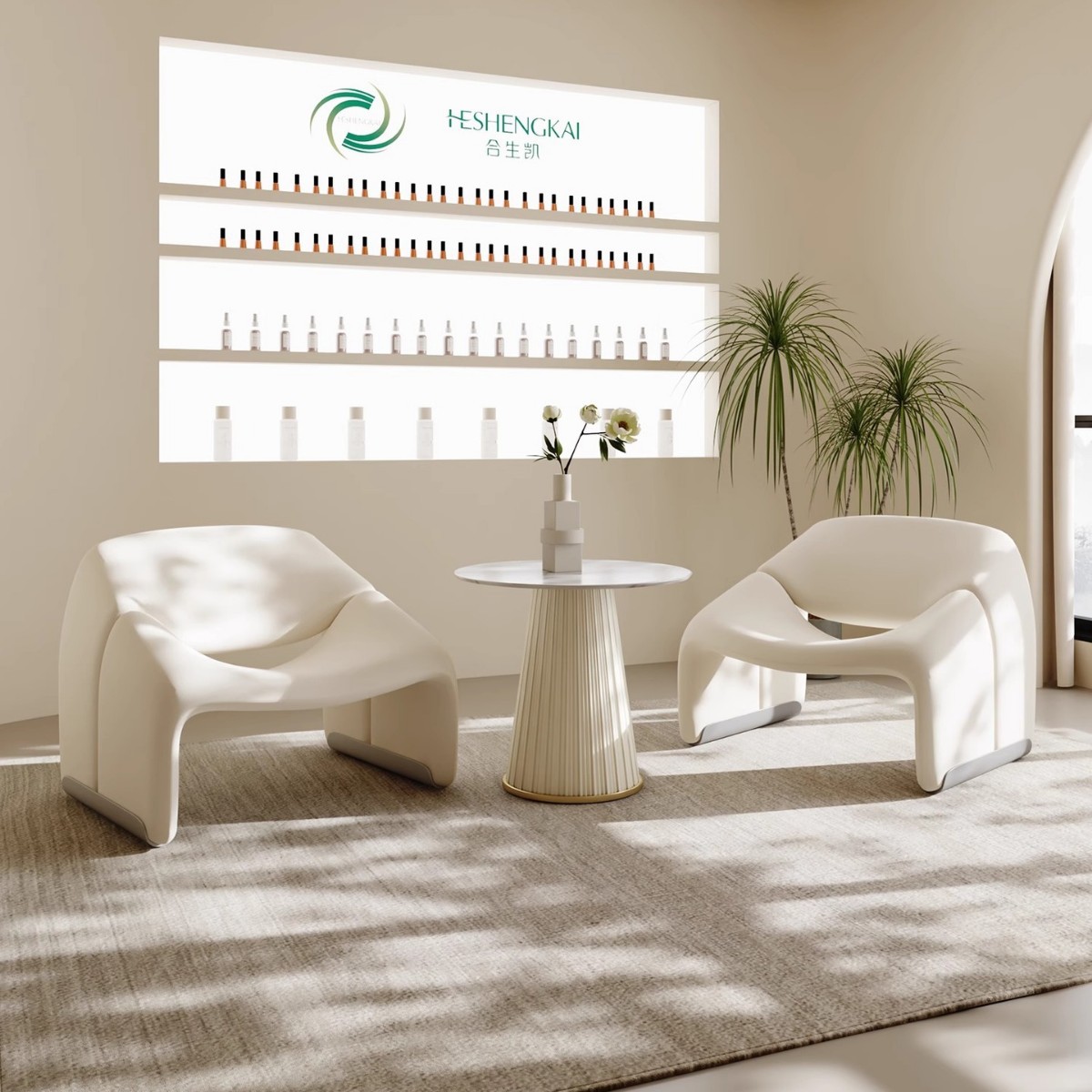 Francés color crema insofá perezoso salón de belleza club pequeño sala de estar mesa de negociación combinación de sillas