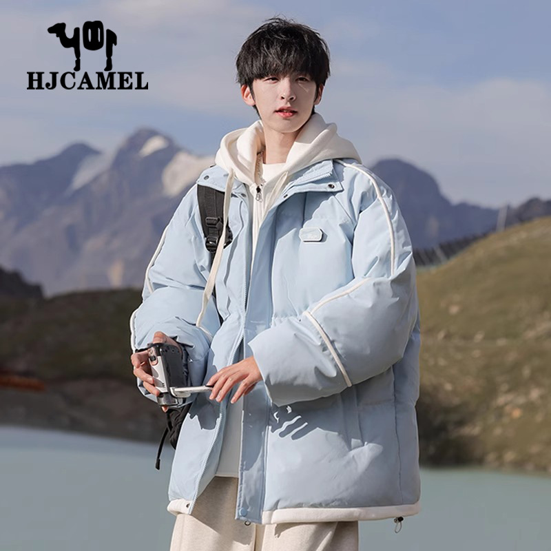 Camel HJCAMEL American cotton-padded jacket men's winter thickened warm bread cotton-padded jacket tide brand down cotton-padded jacket fake two-piece