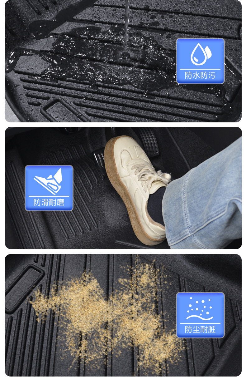 TPE car floor mats for Chevrolet Cruze, full coverage, easy to maintain, dirt-resistant and wear-resistant car floor mats