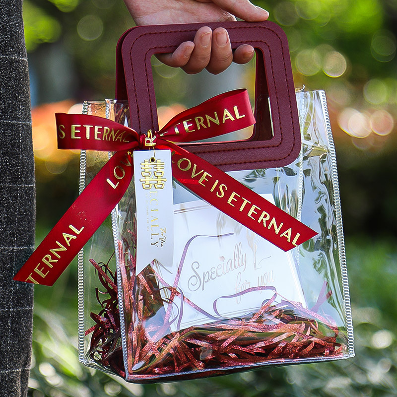 Transparent Gift Bag, Wedding Handbag, Candy Box Empty Box Gift Box, Instagram Style Wedding Bridesmaid Gift Bag