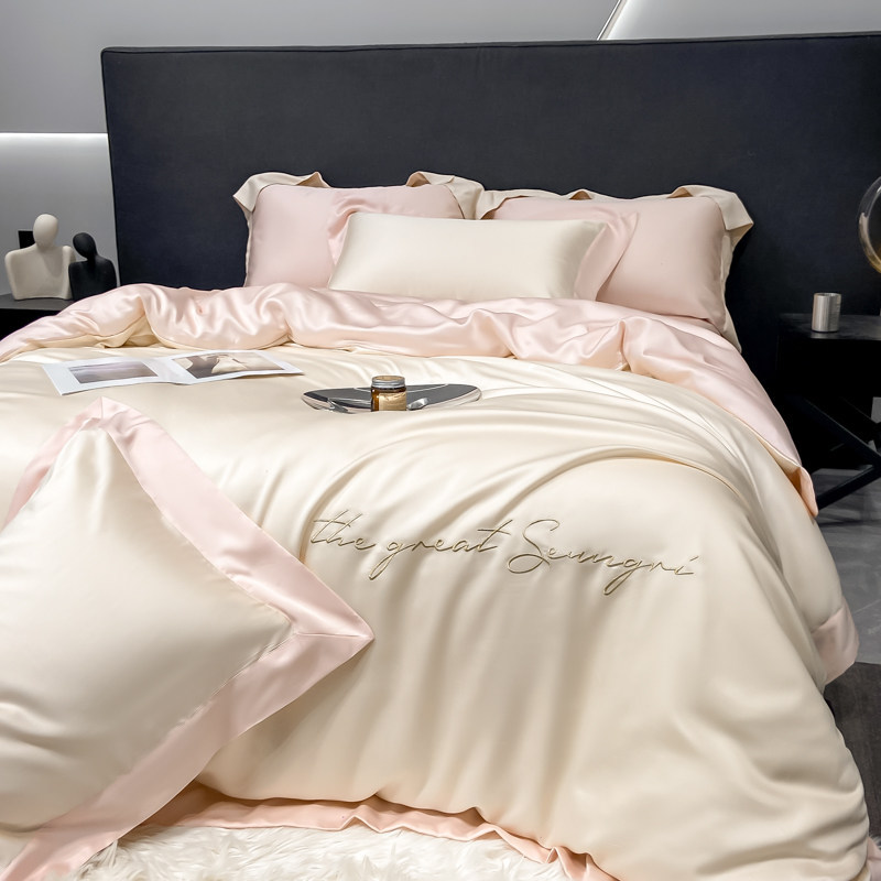 Lenzing Tencel Bedding Set Luxury Summer Cool Ice Silk Duvet Cover_voghion.com