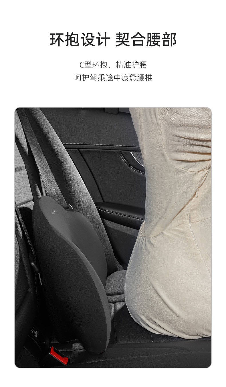 Cpw Car Headrest Lumbar Support Driving Seat Memory Foam Backrest Lumbar Cushion Electric Lumbar Support Car Pillow Neck Protector