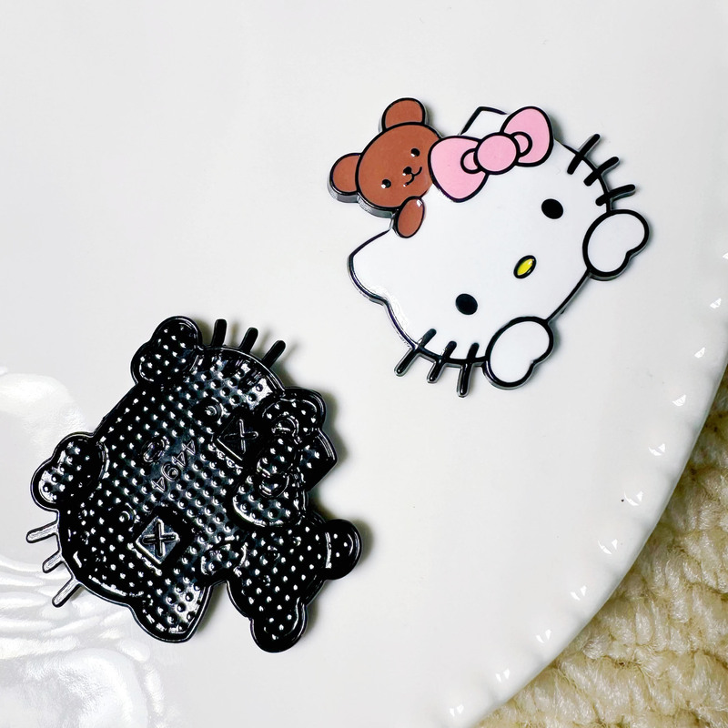 可爱卡通满钻猫咪发夹合金DYI鸭嘴夹 半成品饰品配件diy饰品批发|undefined