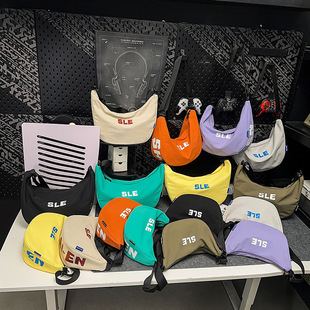 Trendy Cool Street Dance Trendy Crossbody Bag Korean Letters Casual Couple Large Capacity Shoulder Bag Student Nylon Dumpling Bag