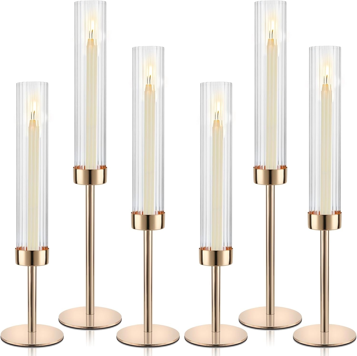 Especial transfronterizo para amazon forte chapado en oro juego de tres piezas para el hogar candelabro boda fiesta de cumpleaños decoración de mesa