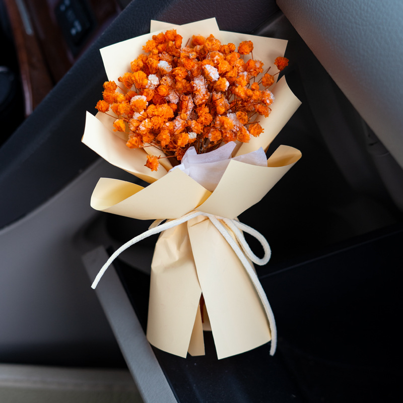 Mini ramo de flores eternas con diseño de cielo estrellado para coche, regalo de San Valentín para novia, regalo creativo de alta gama, recuerdo.