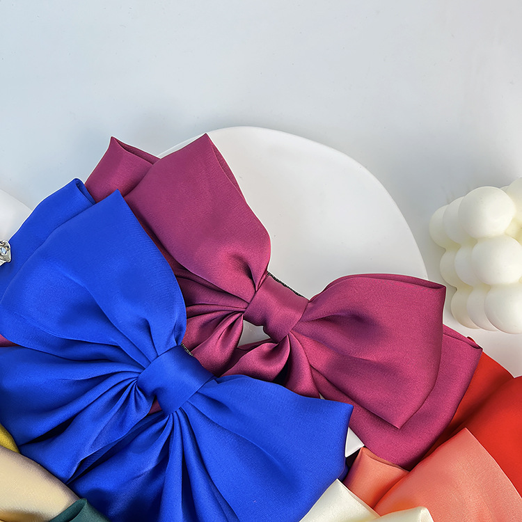 50g Weight Hair Clip Hair Accessories Type 1 Piece Quantity Daily Occasion satin Material Bow Knot Pattern Women's Gender Sweet Style Women's Sweet Bow Knot Satin Hair Clip 3