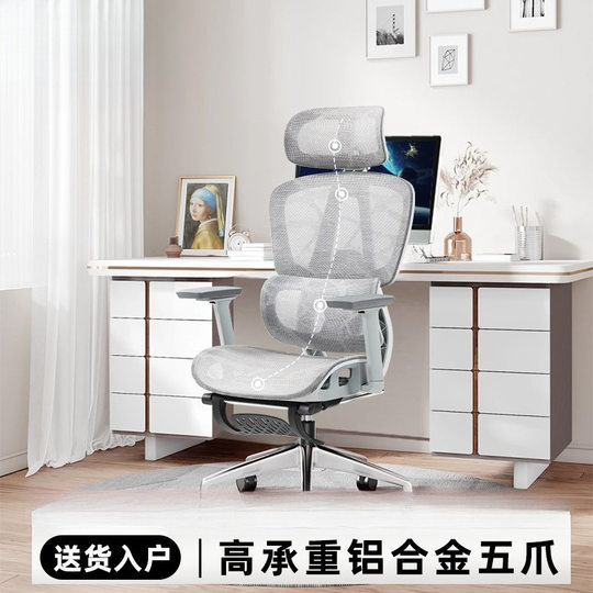 电脑椅子舒服学生学习宿舍人体工学电竞转椅久坐家用靠背办公座椅