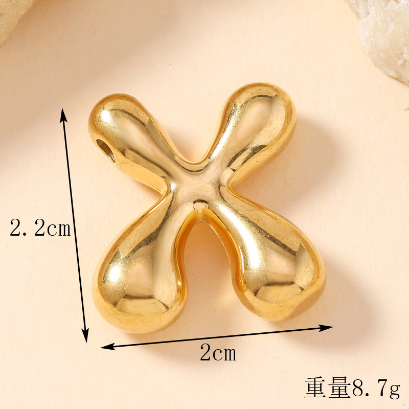 Colgante de estilo europeo y americano de acero inoxidable mini burbuja colgante de letras inglesas accesorios DIY joyas