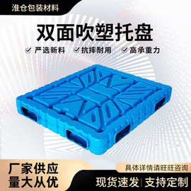 双面吹塑托盘叉车物流栈板仓库冷链堆码防潮垫板加厚平板双面托盘